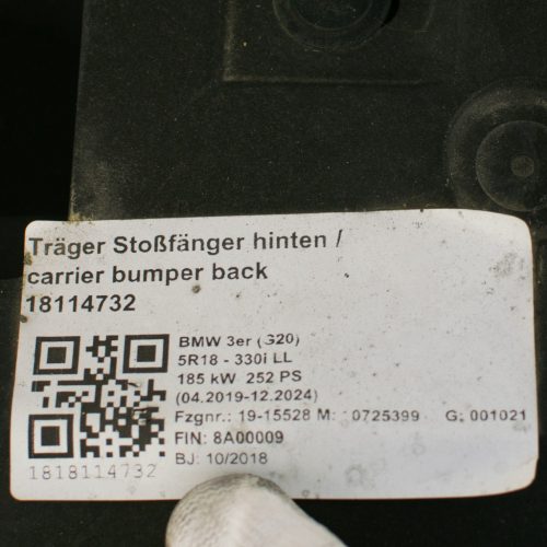 BMW 3er G20 hátsó lökhárító merevítő