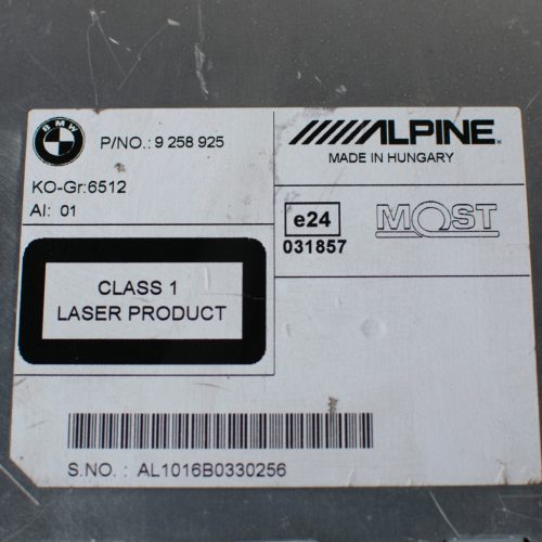 BMW 5er F10-F11, 6er F12 CD / multimédia egység