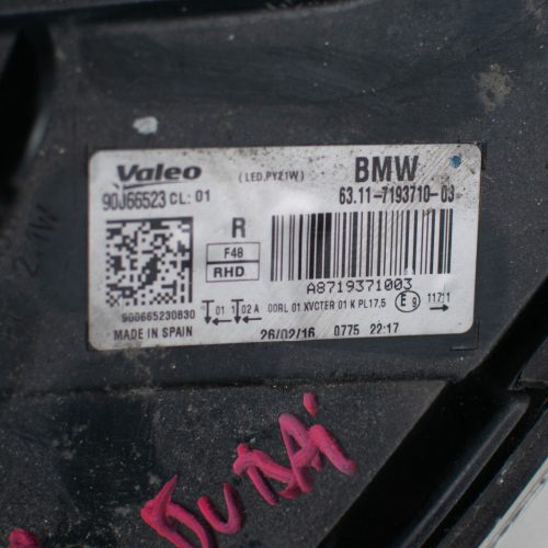 BMW X1 F48 LED jobb első fényszóró /jobb kormányos autóból/