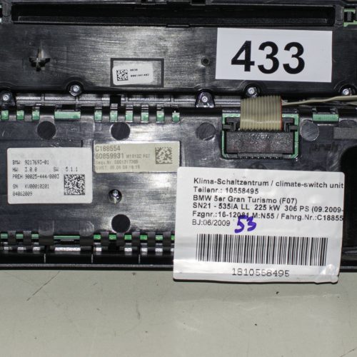 BMW 5er F10-F11-F07 Klíma/Rádió vezérlő