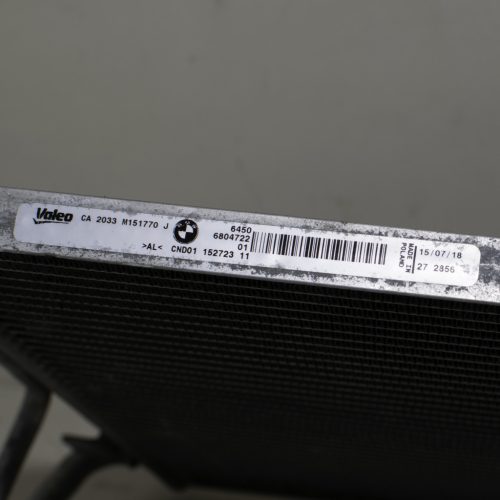 BMW 1er F20–F21, 2er F22–F23–F87 M2, 3er F30–F31–F34 GT, 4er F32–F33–F36 Gran Coupé, i3 I01, i8 I12–I15  klímahűtő (A/C kondenzátor)