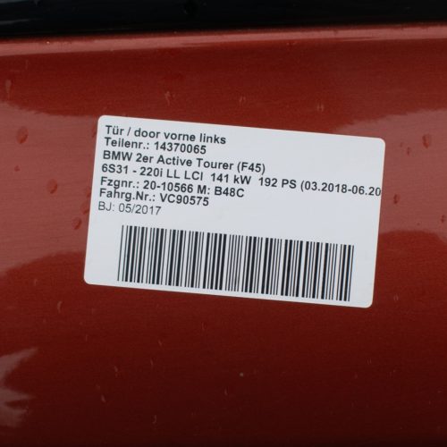 BMW 2er Active Tourer F45 linke vordere Tür
