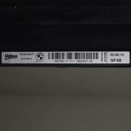 BMW 1er F20–F21, 2er F22–F23–F87 M2, 3er F30–F31–F34 GT, 4er F32–F33–F36 Gran Coupé radiátor / hűtő modul oldalsó tartó konzol (ventilátor keret része)