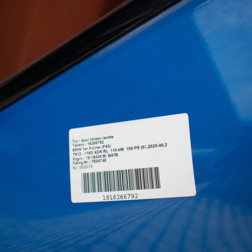 BMW 1er F40 jobb hátsó ajtó