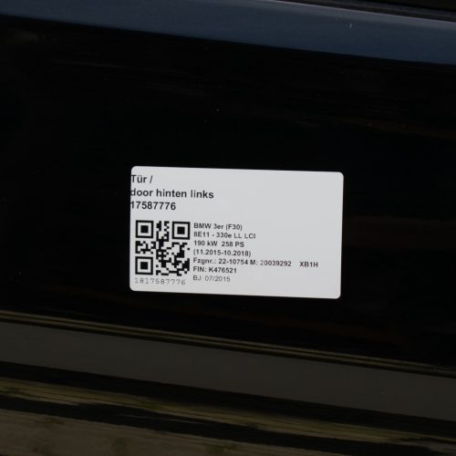 BMW 3er F30 bal hátsó ajtó